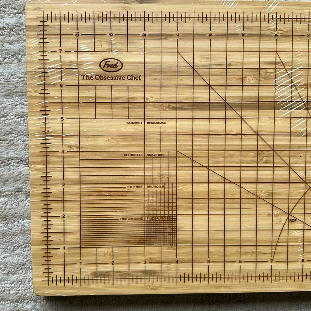Fred OBSESSIVE CHEF Cutting Board Bamboo Cutting Board 9” x 12”